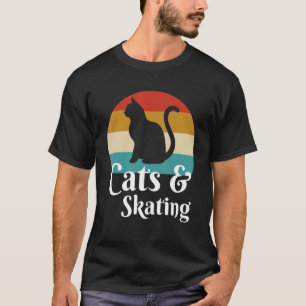 Cats And Skating Skater Skateboard T-Shirt