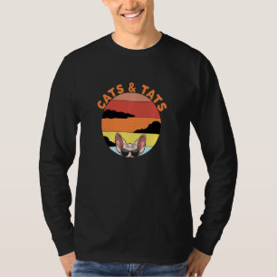 Cats And Tats - Funny Cat Tattoo Lover Sphynx Cat T-Shirt