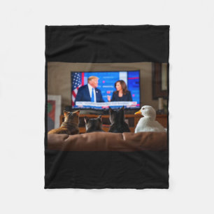 Cats And The Ducks Trump Shirt Fleece Blanket
