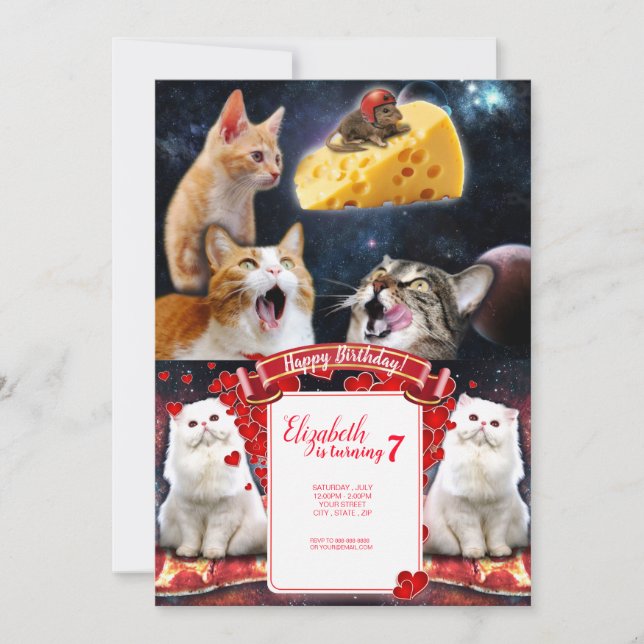 Cats and the mouse invitation (Front)