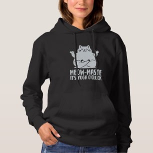 Cats And Yoga, Funny Saying Cute Cat In Yogi Pose. Hoodie