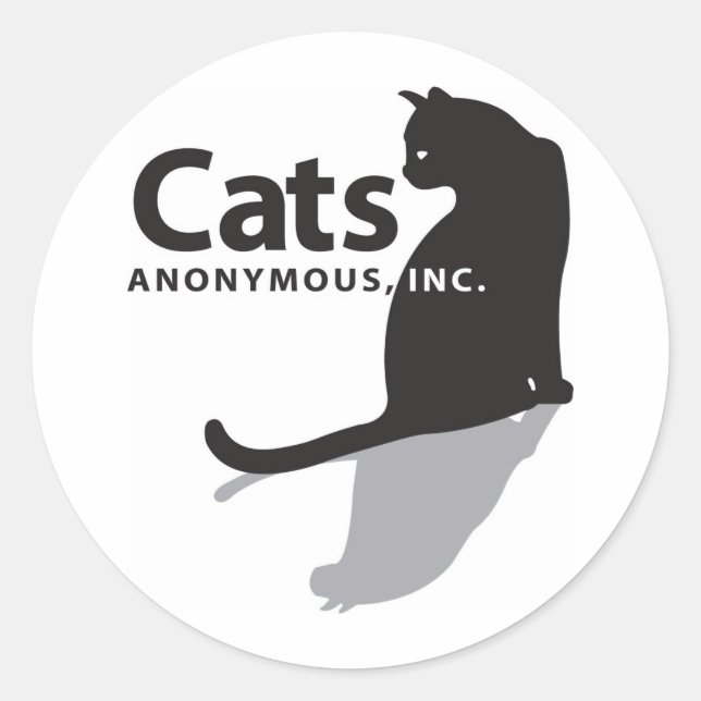 Cats Anonymous Logo Merchandise Classic Round Sticker (Front)