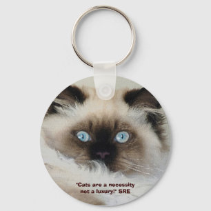 "CATS ARE A NECESSITY..." Key-chain Keychain