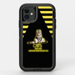 Cats Are At Home Everywhere Where One Feeds Them OtterBox Defender iPhone 11 Case