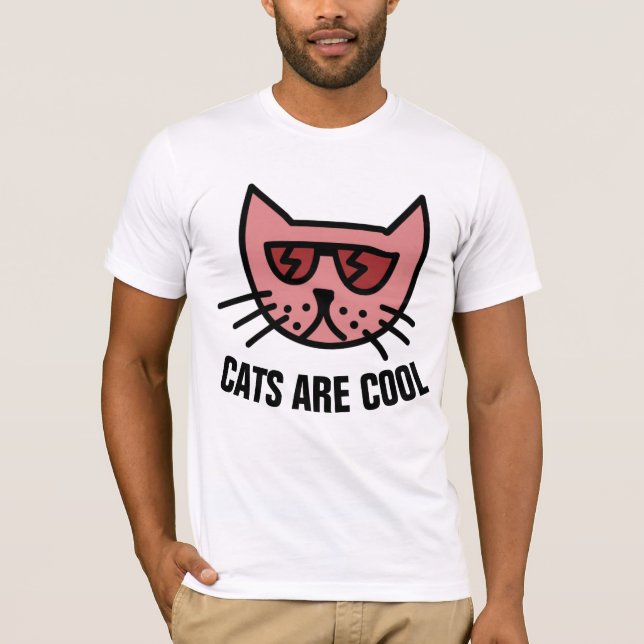 CATS ARE COOL, Funny Cute Cat T-shirts (Front)