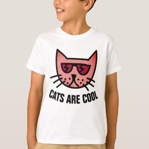 CATS ARE COOL, Funny Cute Kids Cat T-shirts