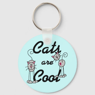 Cats Are Cool Tshirts and Gifts Keychain