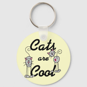 Cats Are Cool Tshirts and Gifts Keychain