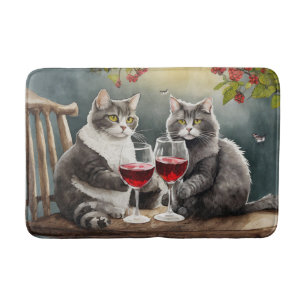 Cats Are Drinking Wine Bath Mat! Mat