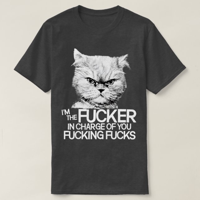 Cats Are In Charge T-Shirt (Design Front)