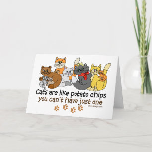 Cats are like potato chips card