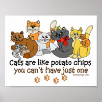 Cats are Like Potato Chips Saying