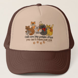 Cats are like potato chips trucker hat