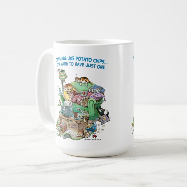 Cats Are Like Potatoe Chips Mug (Devant gauche)