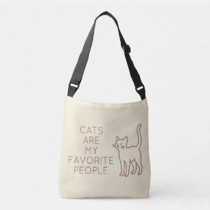 Cats are my favorite people crossbody bag