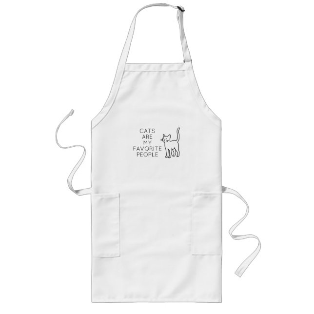 Cats are my favorite people long apron (Front)
