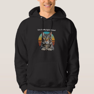 Cats Are My Spirit Animal Cat Lover Grey Cat Hoodie