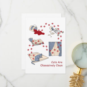 Cats Are Obsessively Clean Thank You Card