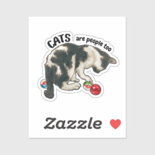 CATS are PEOPLE Too, Artwork of Cat and Marbles