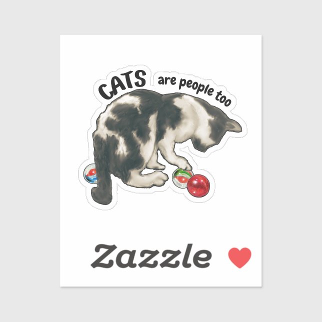 CATS are PEOPLE Too, Artwork of Cat and Marbles (Sheet)