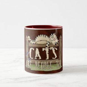 Cats are People Too Two-Tone Coffee Mug