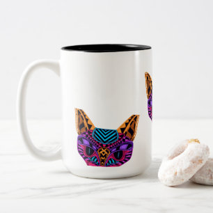 Cats are pure happiness Two-Tone coffee mug