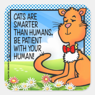 Cats Are Smarter Square Sticker