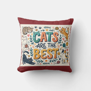 Cats Are the Best Throw Pillow