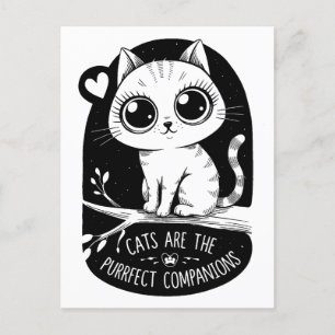 Cats Are The Purrfect Companions Postcard