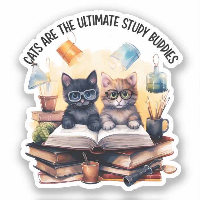 Cats Are The Ultimate Study Buddies (Front)