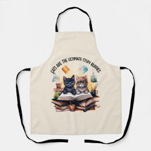 Cats Are The Ultimate Study Buddies Apron