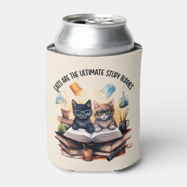 Cats Are The Ultimate Study Buddies Can Cooler (Can Front)