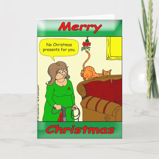 Cats are very independent. holiday card (Front)