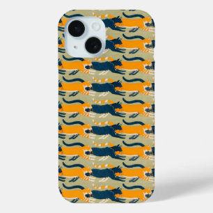 Cats, Art Nouveau iPhone 15 Case