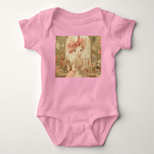 Cats – Art Portrait of Victorian Cat - MIss Olive  Baby Bodysuit