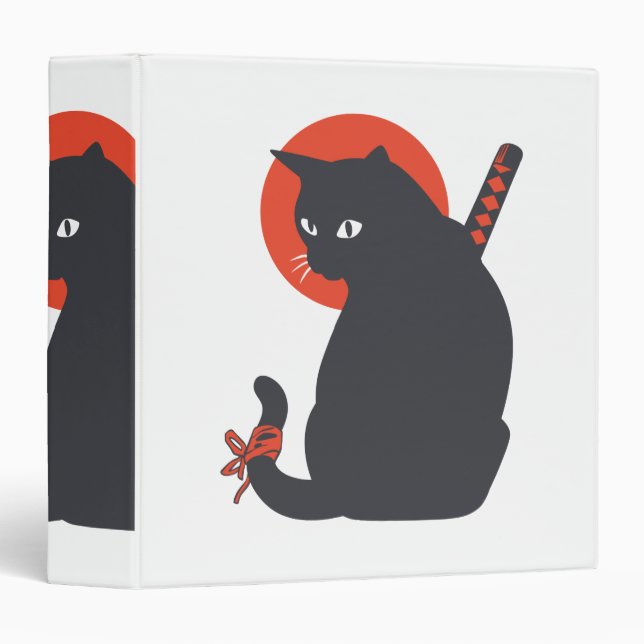 Cats as Warrior Samurai - Choose background colour Binder (Front/Spine)