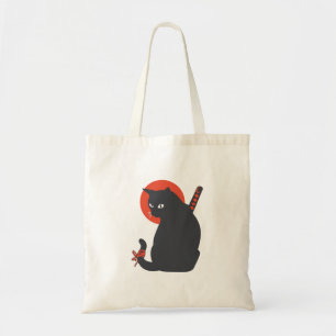 Cats as Warrior Samurai - Choose background colour Tote Bag