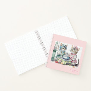 Cats at kitchen bullet journal notebook