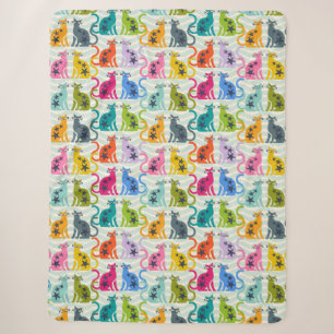 Cats at the beach  sherpa blanket