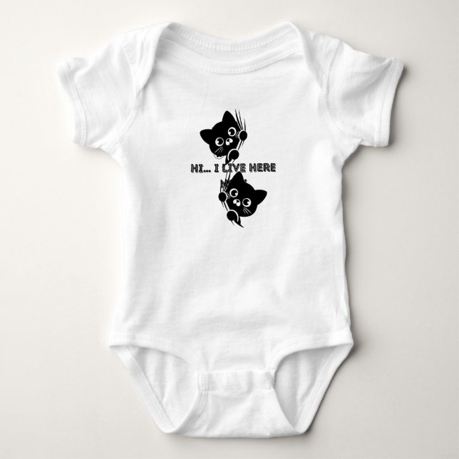 cats baby bodysuit (Front)