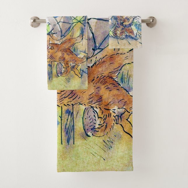 Cats Band, Louis Wain Bath Towel Set (Insitu)