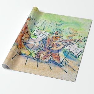 Cats Band, Louis Wain Wrapping Paper
