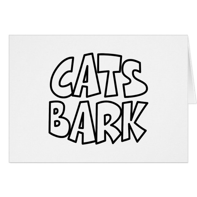 Cats Bark Card (Front Horizontal)