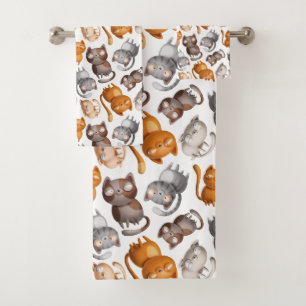 Cats Bath Towel Set