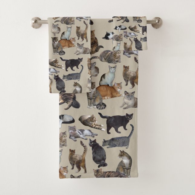 Cats Bath Towel Set (Insitu)