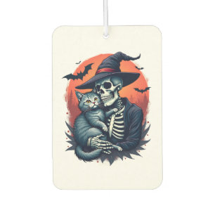 Cats Because People are Creepy Halloween Skeleton Air Freshener