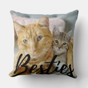 Cats [Besties] Throw Pillow