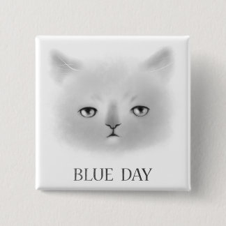 Cat's Blue Day Magnet 2 Inch Square Button