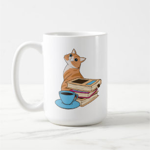 Cats, Books and Coffee Cute Coffee Mug