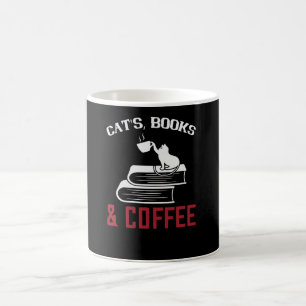 Cats Books & Coffee Mug